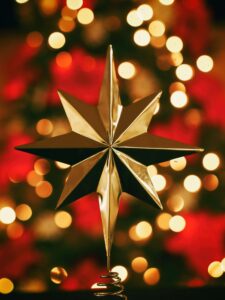 golden star with eight corners